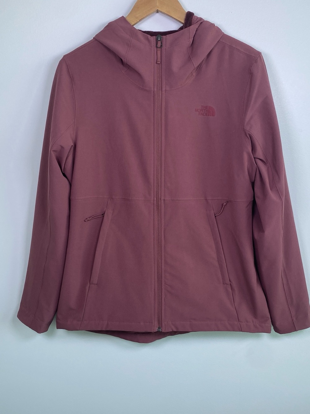 The North Face Dusty Rose WindWall Fleece Lined Zip‎ Hoodie Large